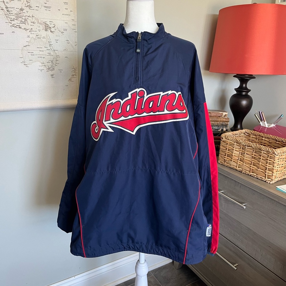 Cleveland Indians Windbreaker Pullover-Mens